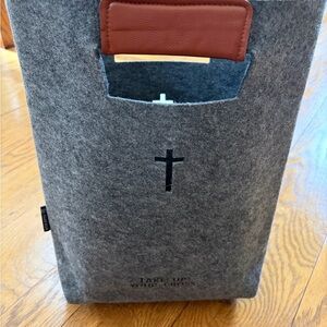 Gray Thick Felt Tote Bag